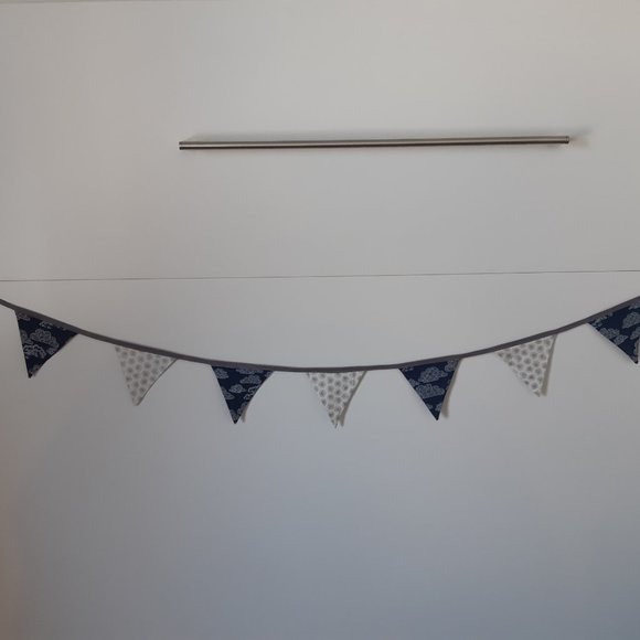 Fabric pennant banderole / Banderole de fanions en tissu - Picture 1 of 3